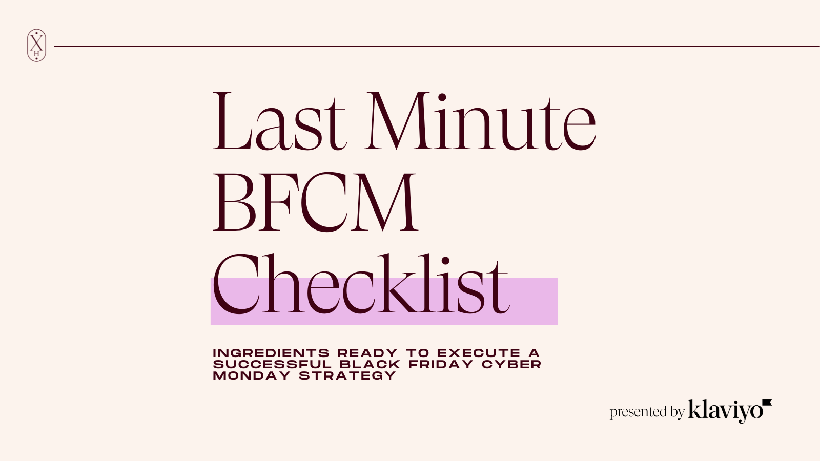 BFCM checklist